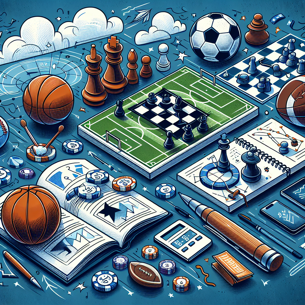 體育投注技巧, professional blog illustration, high quality, suitable for blog post, no text or watermarks